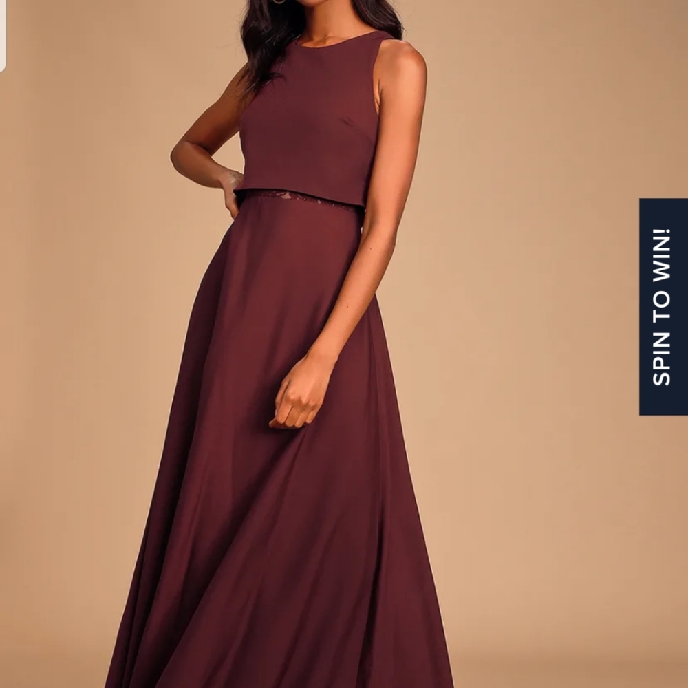 Burgundy Bridesmaid Dress - Maxi